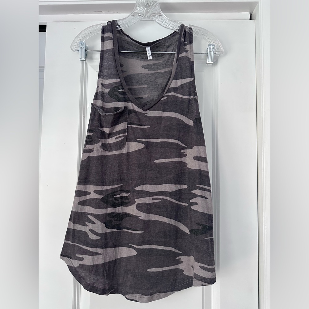 Z Supply Gray Camo Tank Top